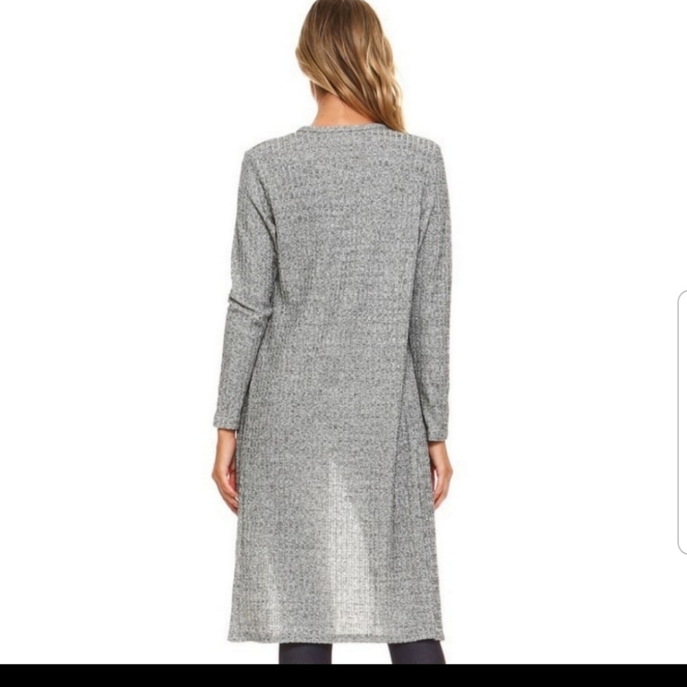 1 sm left - Ribbed Shimmer Cardigan - Picture 6 of 6